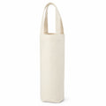 Sac porte-bouteille 10 x 10 x 35 cm en toile de coton écrue à anses pour bouteille
