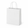 Sac cadeau en papier 26 x 12 x 32 cm blanc à poignées torsadées